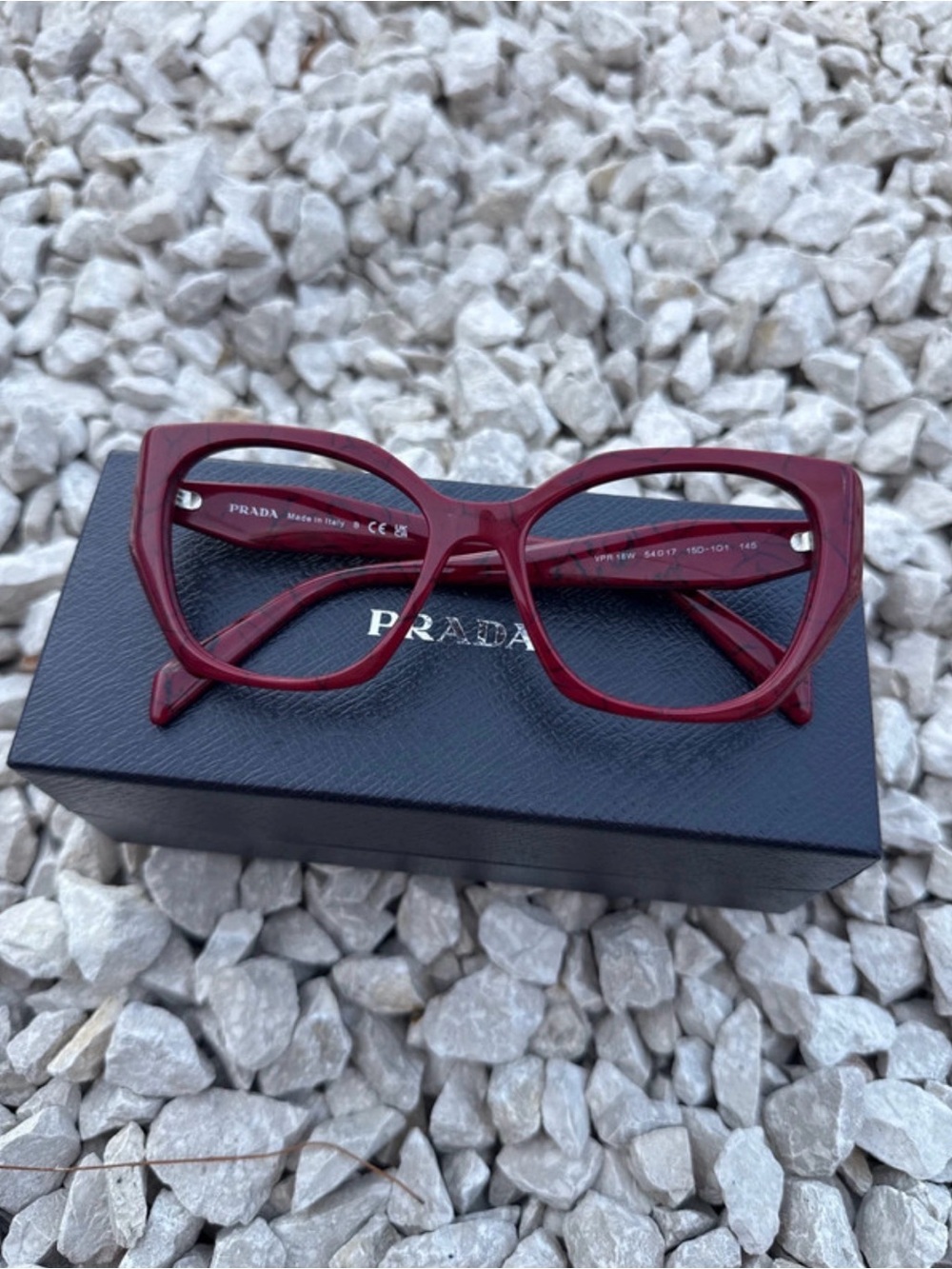 Prada Burgundy Cat-Eye Women's Eyeglasses